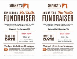 PTA Dine Out - Battle of the Schools (Sharkys) Flyer